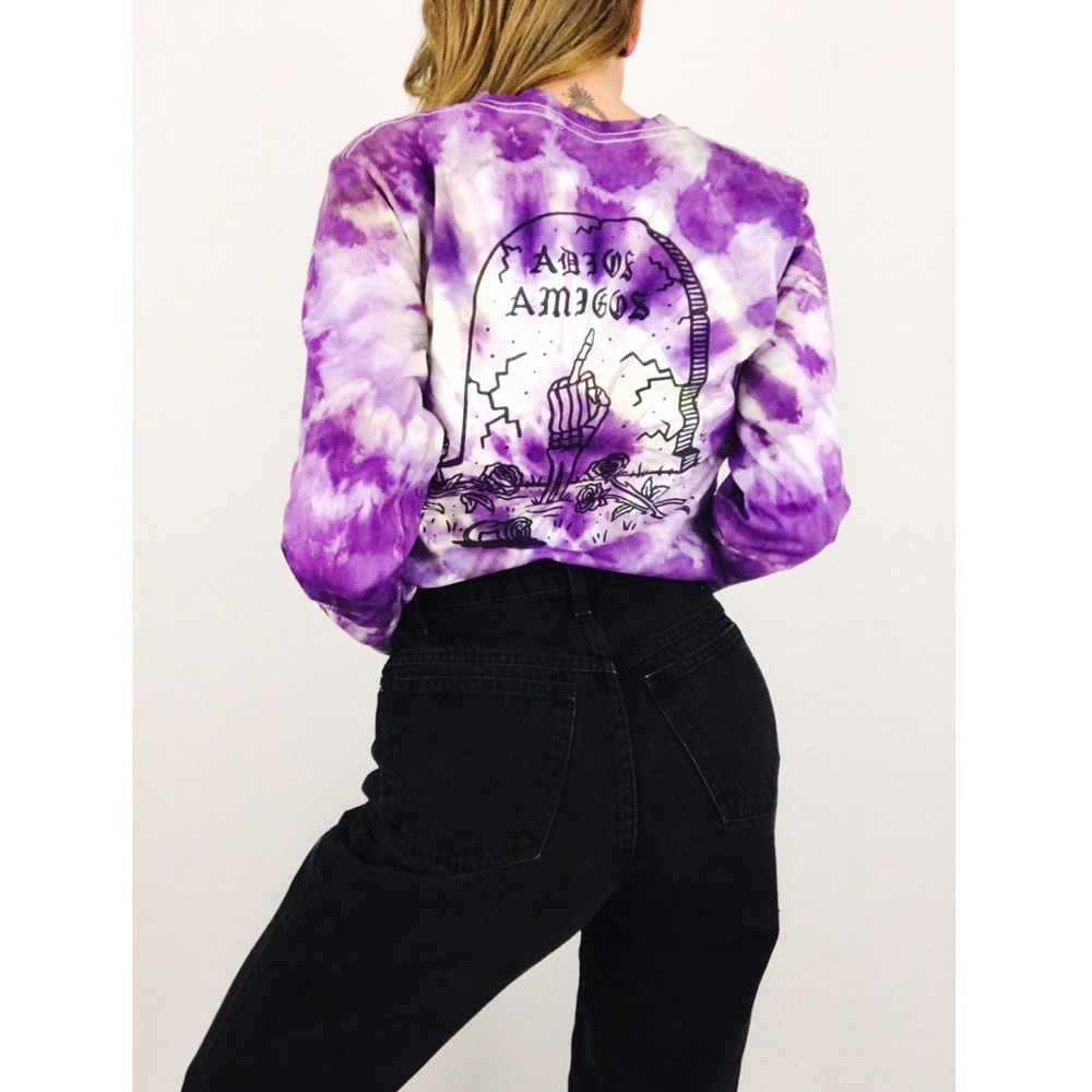 Hand-Dyed Lurking Class Long Sleeve Graphic Tee | Size S